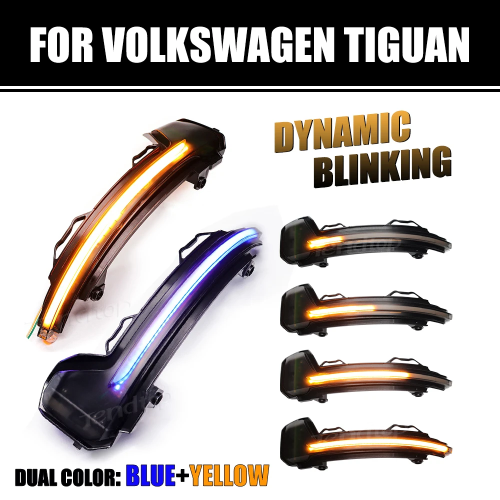 1 Pair For VW Tiguan MK2 2017 To 2021 Touareg MK3 19 EU Dynamic Blinker LED Turn Signal Light Side Mirror Indicator E8 Lamp
