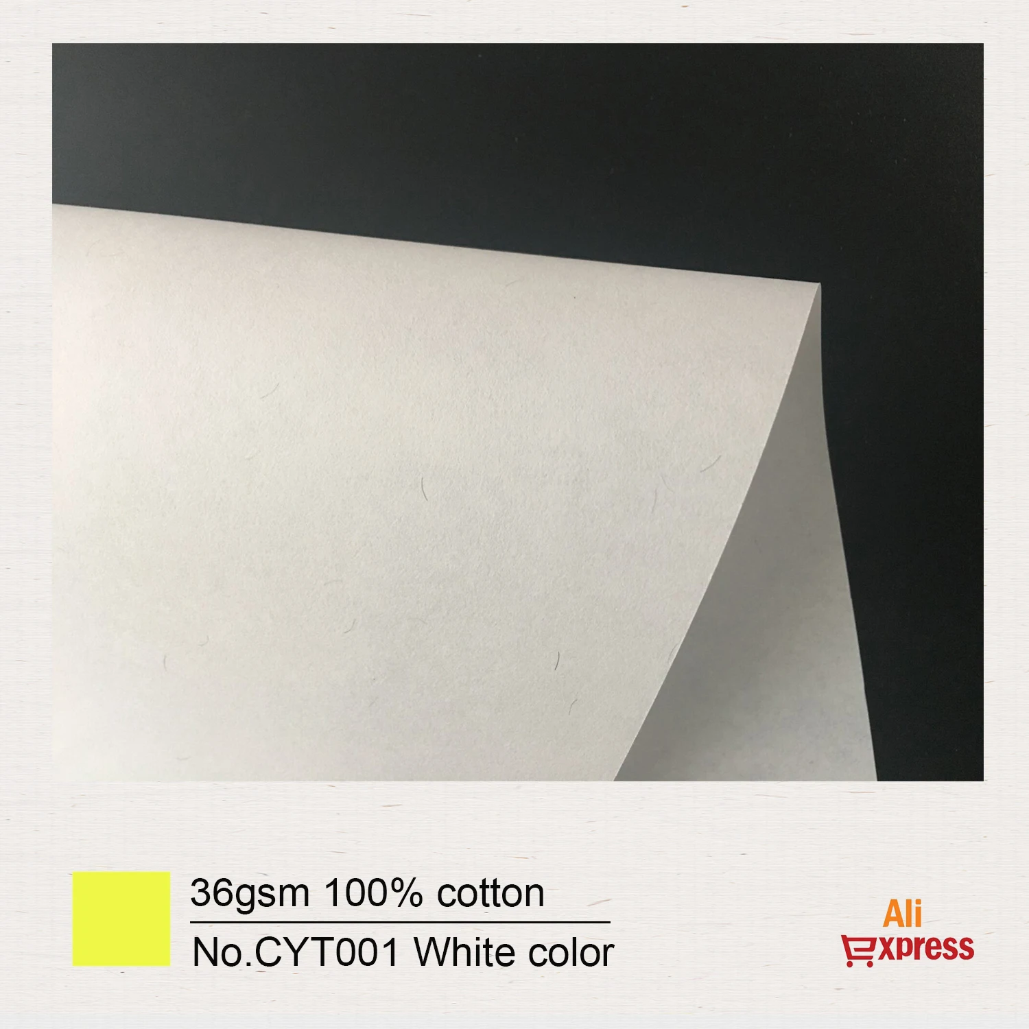 36gsm ,100% cotton paper,A4 210*297mm,White color,red&blue fiber Starch-free,Waterproof,1000 sheets, GCYT001