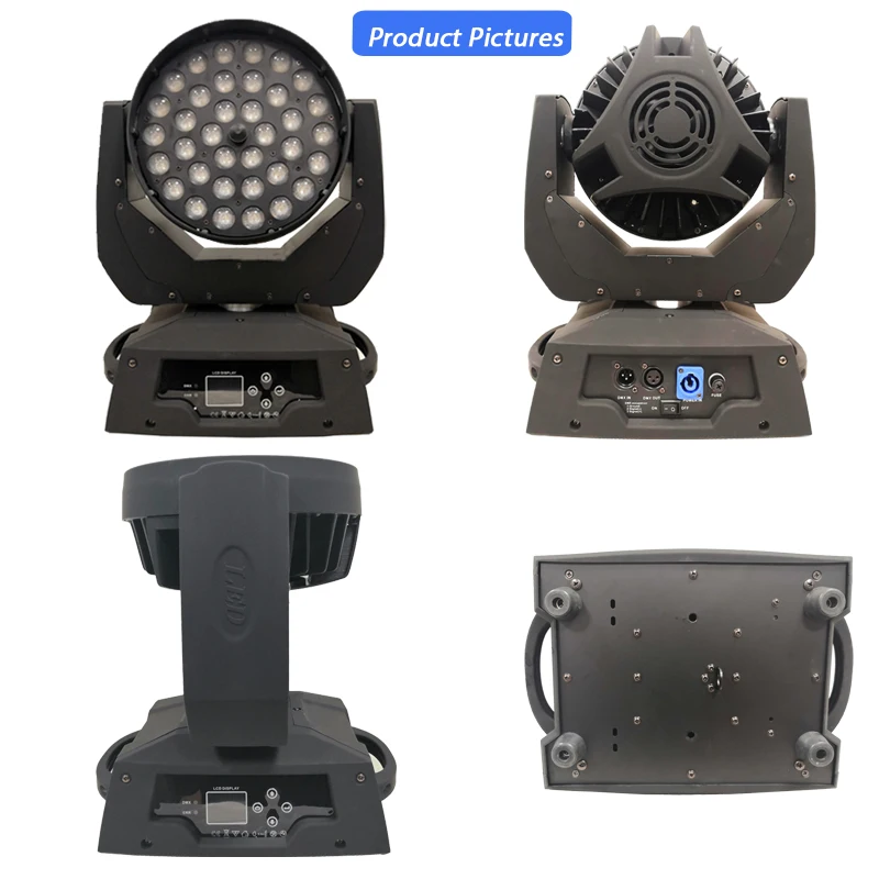 Без налога F светильник чехол 2x светодиодный Zoom Wash RGBW 36x12w 4in1 движущийся головной