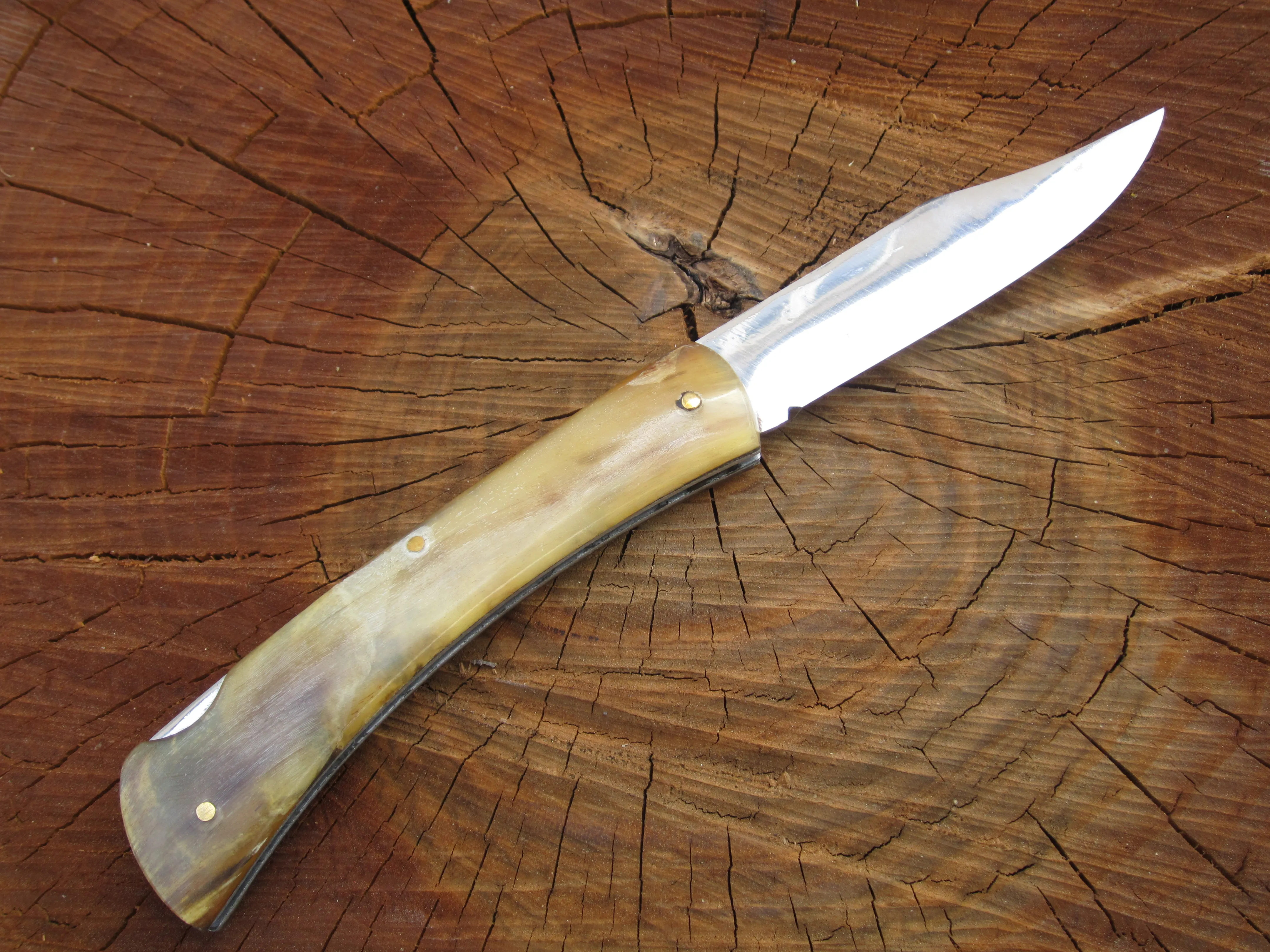 

Handcrafted Ram Horn Handle Pocket Knife