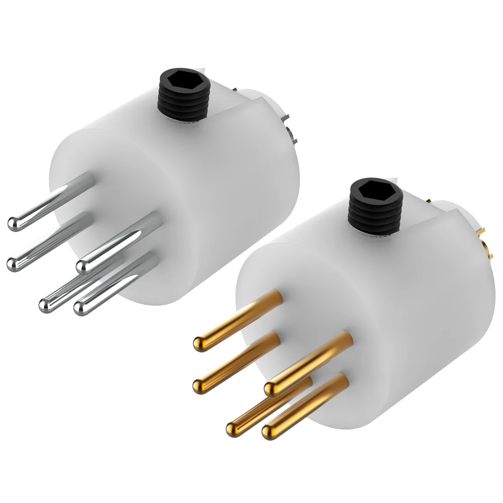 Monosaudio 5Pin Din Reines Kupfer Gold/Rhodiniert Stecker Plattenspieler Tonearm stecker – Detail 1