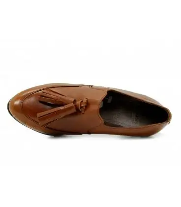 Shoe-Lowered-Tassels Heel-Skin-Leather |