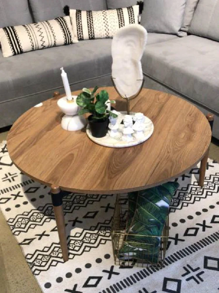 

Dekopratik - ZONE - Tea Coffee Table 2 Sets Nordic Wooden Mid-Century Modern Furniture For Livingroom Made in Turkey