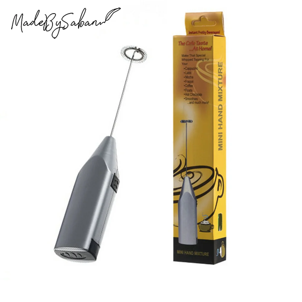 

Milk Frother Electric Egg Beater Kitchen Mixer Coffee Cappuccino Creamer Whisk Frothy Blend Whisker