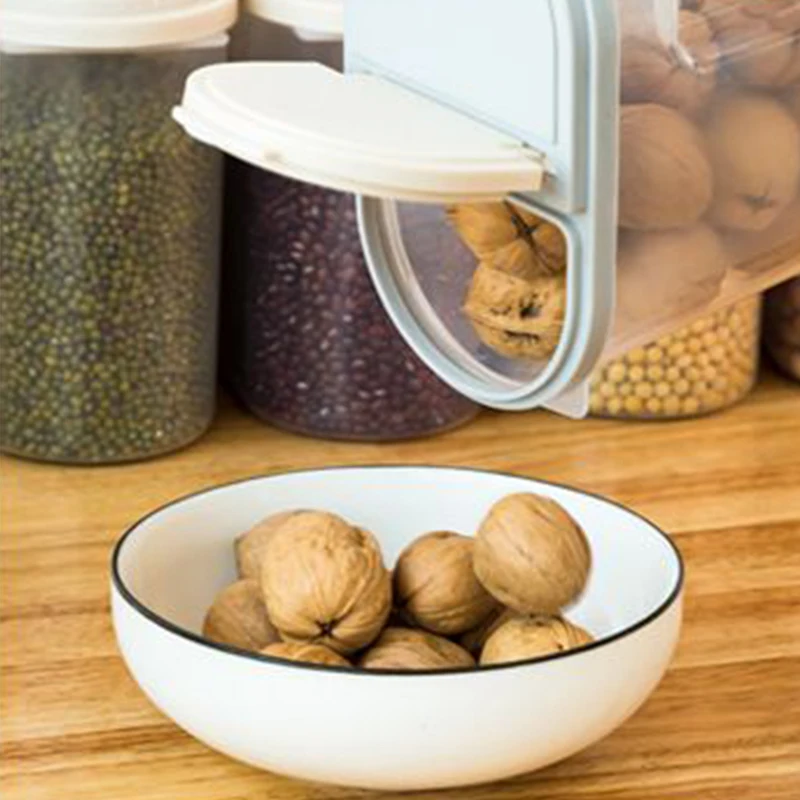 

Zoedeerk Canned flour with lid household portable measuring cup storage box rice bucket