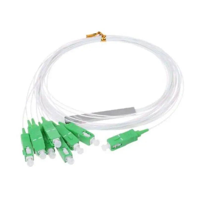 ПЛК Сплиттер оптоволоконный опциональный зеленый синий соединитель G657A1 1x8