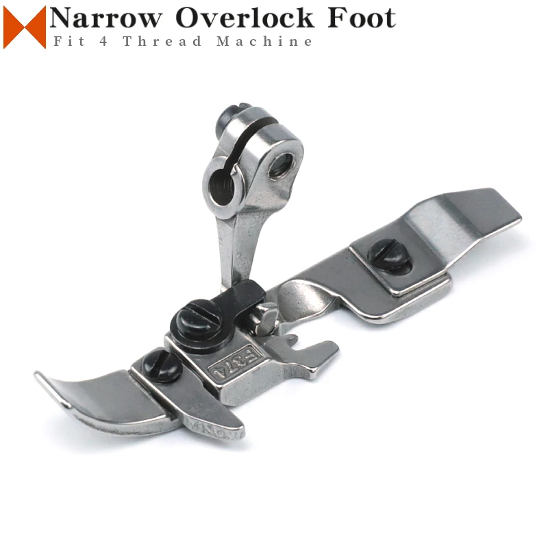 

Narrow Presser Foot for 4 Thread Industrial Overlock Sewing Machine Parts Fit Siruba 747 Pegasus M752 Jack A3 A4