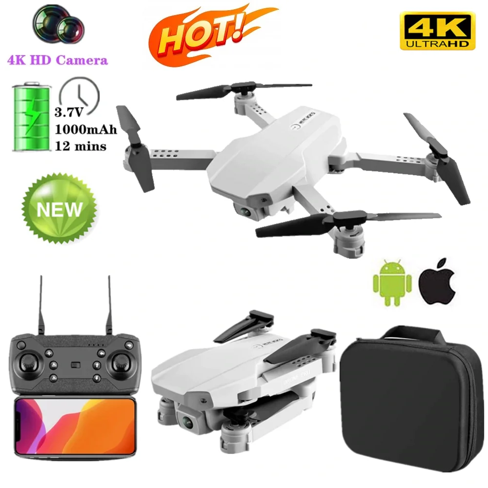 2021 rc дрон 4k 1080p hd двойная камера wifi fpv ав