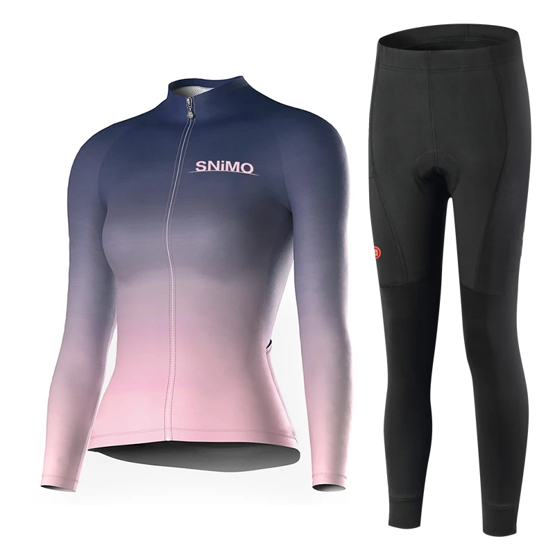 

2022 Long Sleeve Cycling Clothing Female Breathable Women's Cycling Jersey Triathlon Mtb Jersey Sets for Women