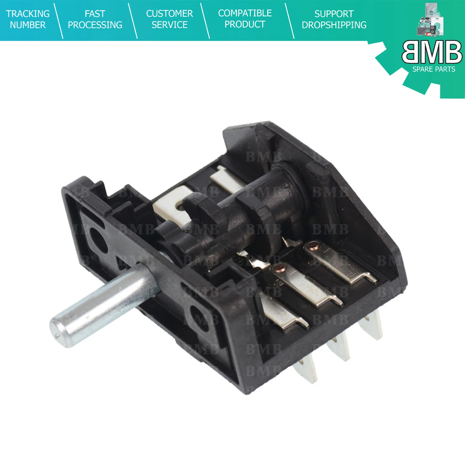 

19mm 3 Way Steel Oven Rotary Switch 250 V 16A Compatible With Various Models And Brands