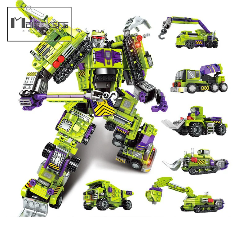 

6 In 1 Hercules Steel Mecha Building Blocks Toys for Children Friends Figures Bricks Block Christmas Gifts Educational Technical