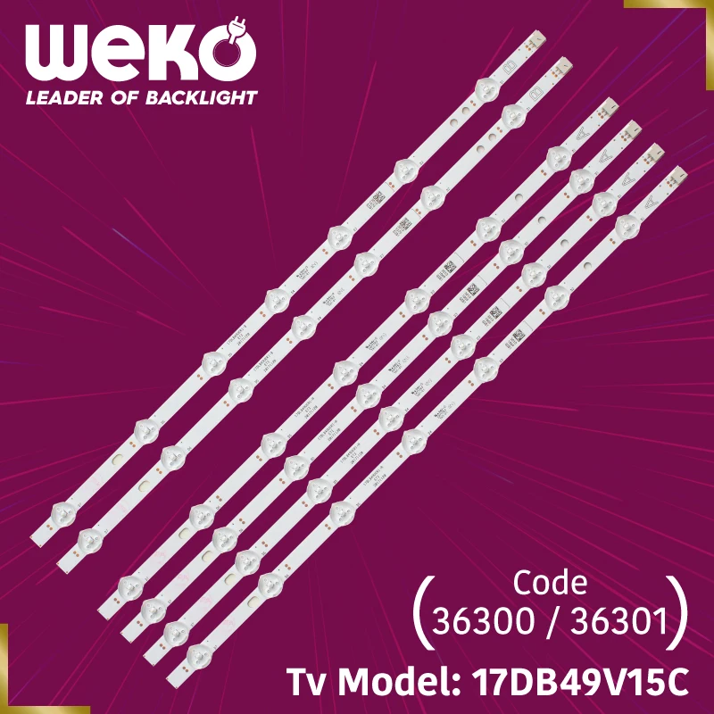 

TV LED BAR- 17DLB49UER1-A-B 46 CM WITH 7 LEDS TOTAL 6 PCS
