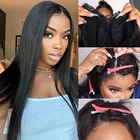 Шикарные волосы, парик с V-образным вырезом, прямые человеческие волосы, не оставляющие следов, перуанские парики с V-образным вырезом, улучшенный парик с U-образным вырезом, без клея, парик с неповрежденными волосами