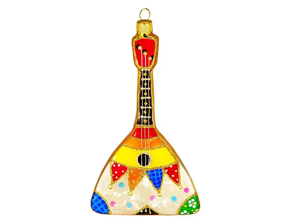 Ёлочная toy &quotbalalaika&quot collection 'весёлые лоскутки' glass 13 cm Ariel |