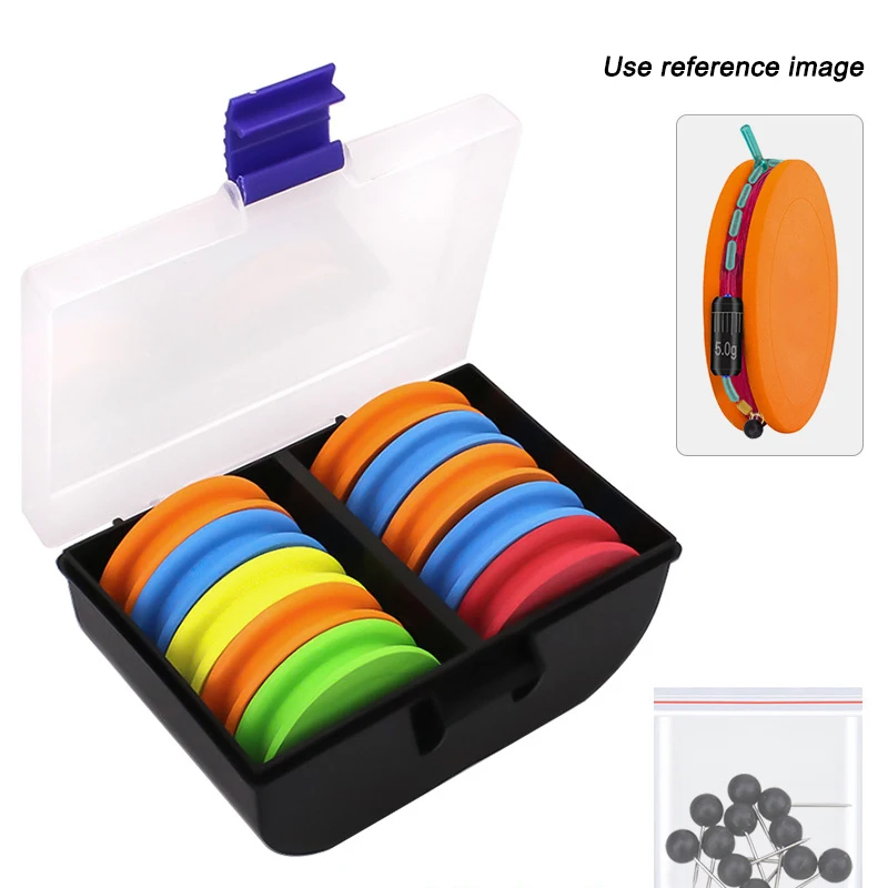 

10Pcs Multicolor Foam Winding Main Coil Set Fishing Line Wire Swivel Plate Carp Tackle Winder