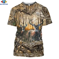 sonspee camouflage hunting animal deer elk 3d t shirt summer casual mens t shirt fashion streetwear womens short sleeve top