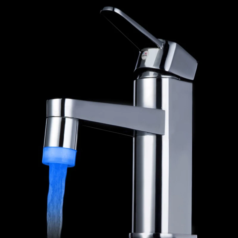 3 вида цветов RGB LED водопроводный кран светящаяся душевая головка для кухни