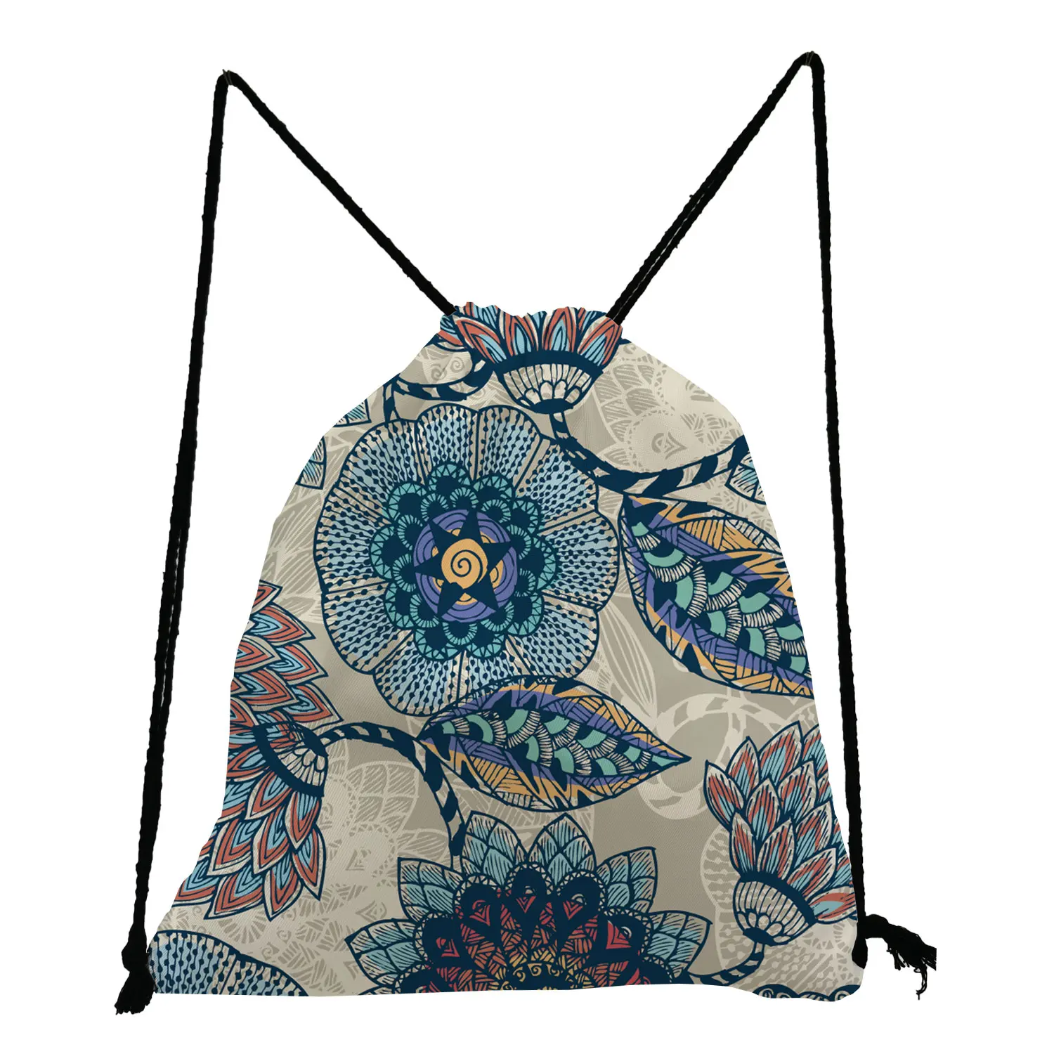 Рюкзак с геометрическим цветочным принтом креативные модные сумки на шнурке