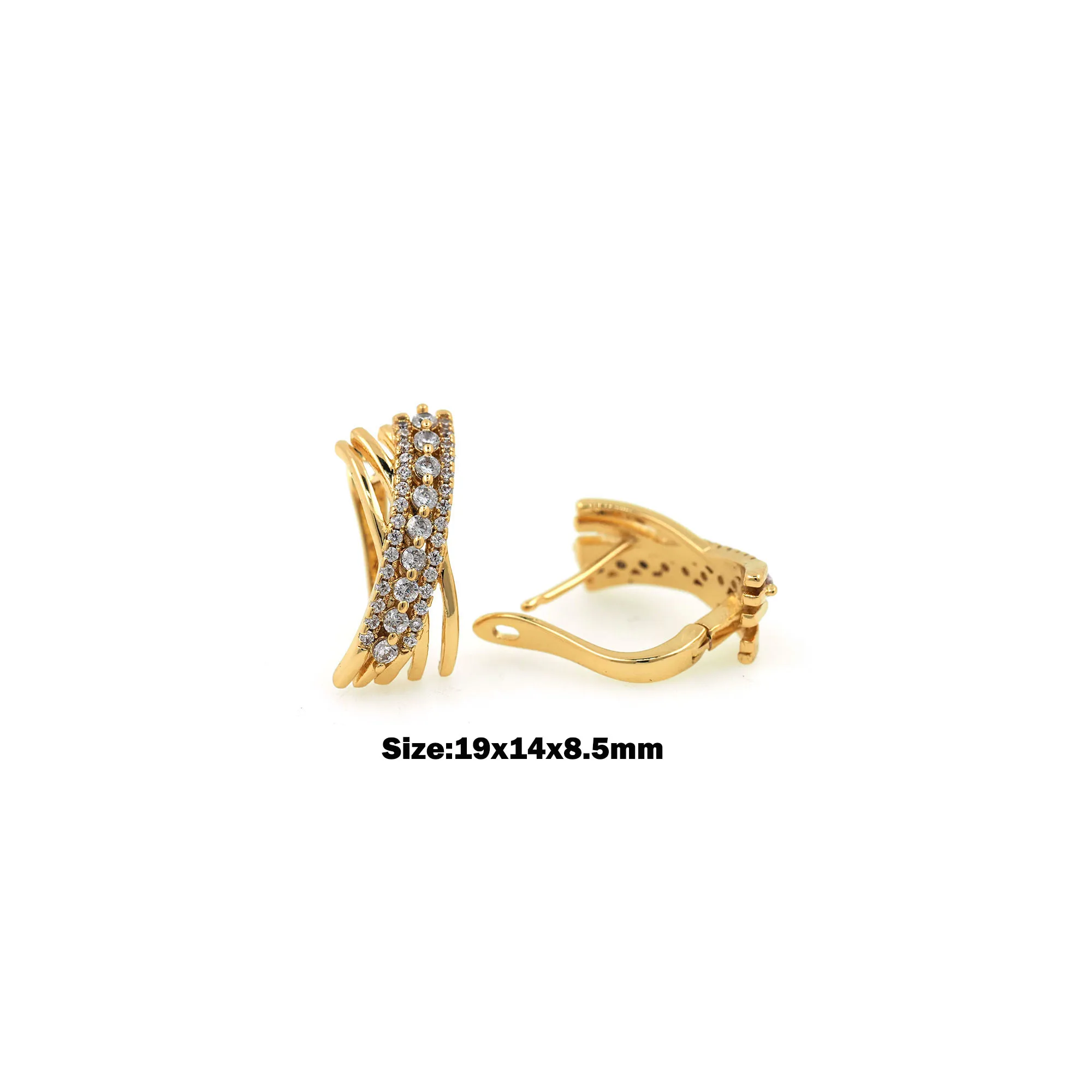 

Gold Filled Hoop Earrings Women's Round Hoop Earrings Zircon Pierced Earrings Personalized Trend Jewelry