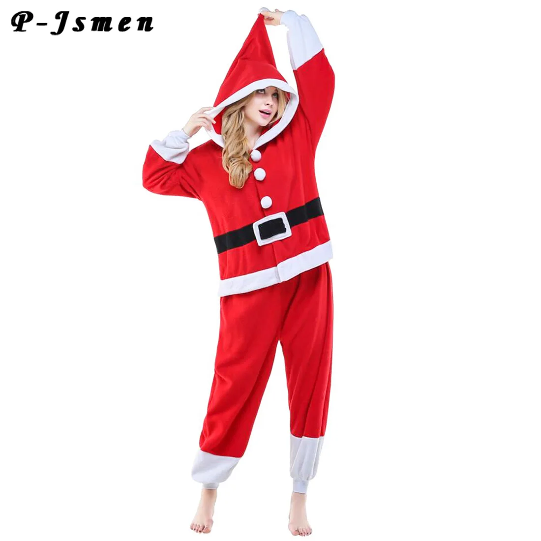 

P-Jsmen Christmas Santa Claus Costume Fancy Dress Adult Suit Cosplay Party Outfit Women Xmas Gift Cosplay Costume