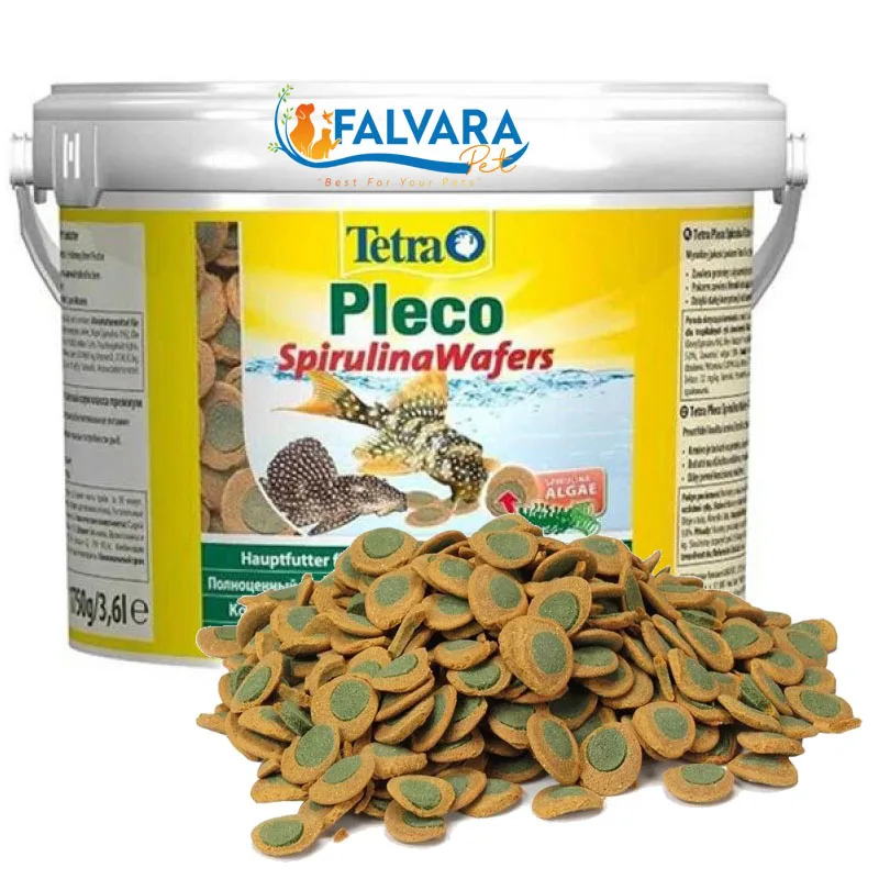 

1750 Gram Tetra Pleco Spirulina Wafers Bucket All Ornamental fish For 1. Grade Algae Contain Pelletized Feed Expiry Date 06/2023