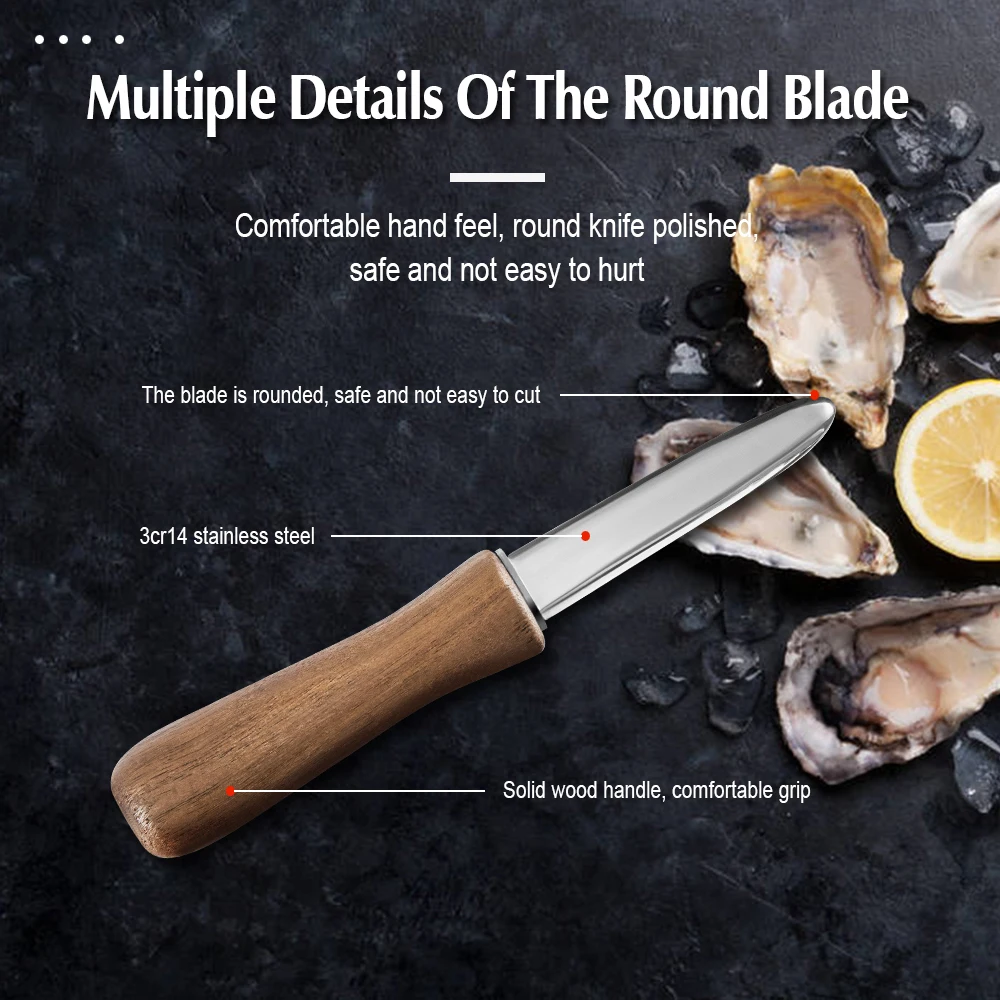 Sowoll Oyster Knife Opener Tools Stainless Steel Oysters Scallop Shucking Shell Knives Seafood Outdoor Outside | Дом и сад