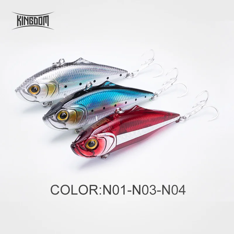Kingdom Fishing Тонущая приманка VIB 75 мм 21,5 г/27,2 г, 60 мм 10,9 г/14,3 г жесткая приманка рыболовные снасти шесть цветов модель 5504 - Цвет: Color 01 03 04
