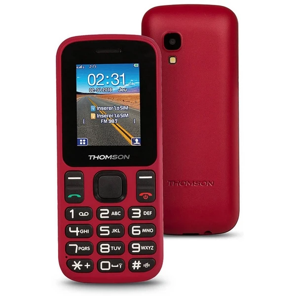 Мобильный телефон для взрослых Thomson TLINK T12 1 77 дюйма Bluetooth VGA FM Красный | Мобильные