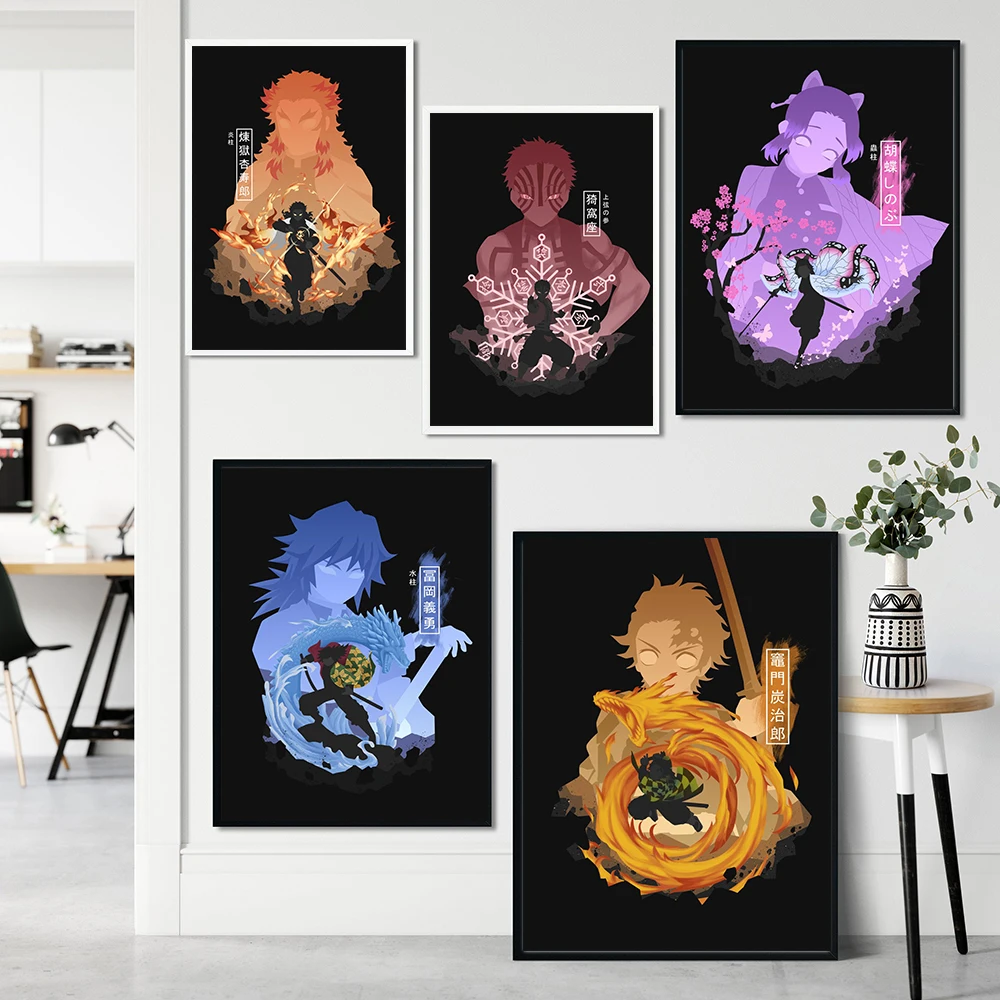 

Anime Demon Slayer Poster Kimetsu No Yaiba Tanjirou Nezuko Canvas Painting Wall Art Pictures Decoration Living Room Home Decor