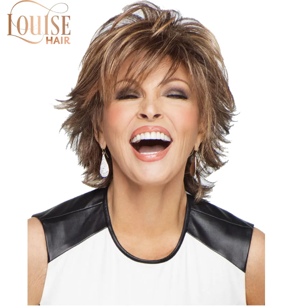 Короткие светлые парики Louise для женщин натуральные прямые синтетические