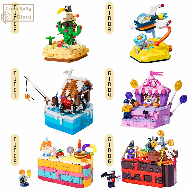 

Kwazii Creator Building Blocks Educational Toys DIY Model Dreamer Spaceship Game Cake BBQ Cactus Adult Kids Christmas Gift