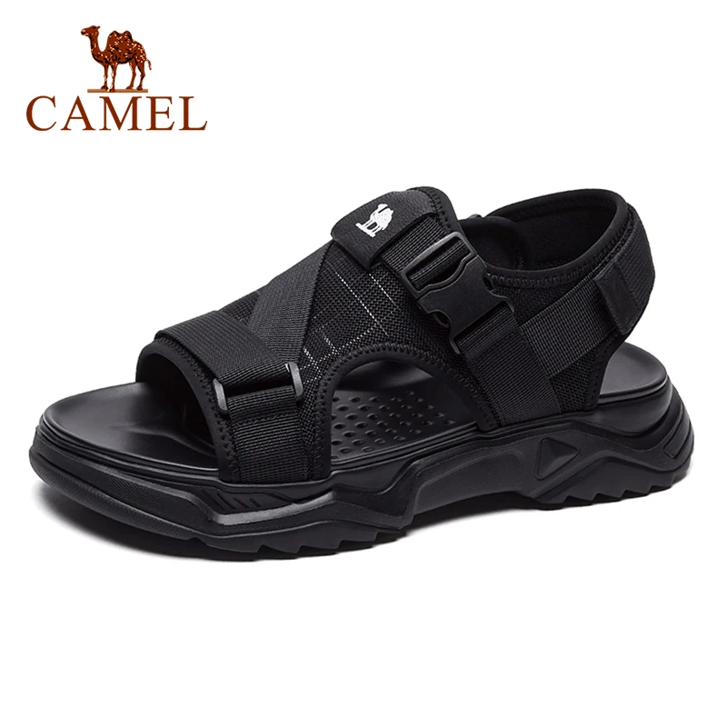 

CAMEL 2021 Summer New Outdoor Beach Sandals Sports Men Sandals Students Youth Casual Men's Platform Black Shoes