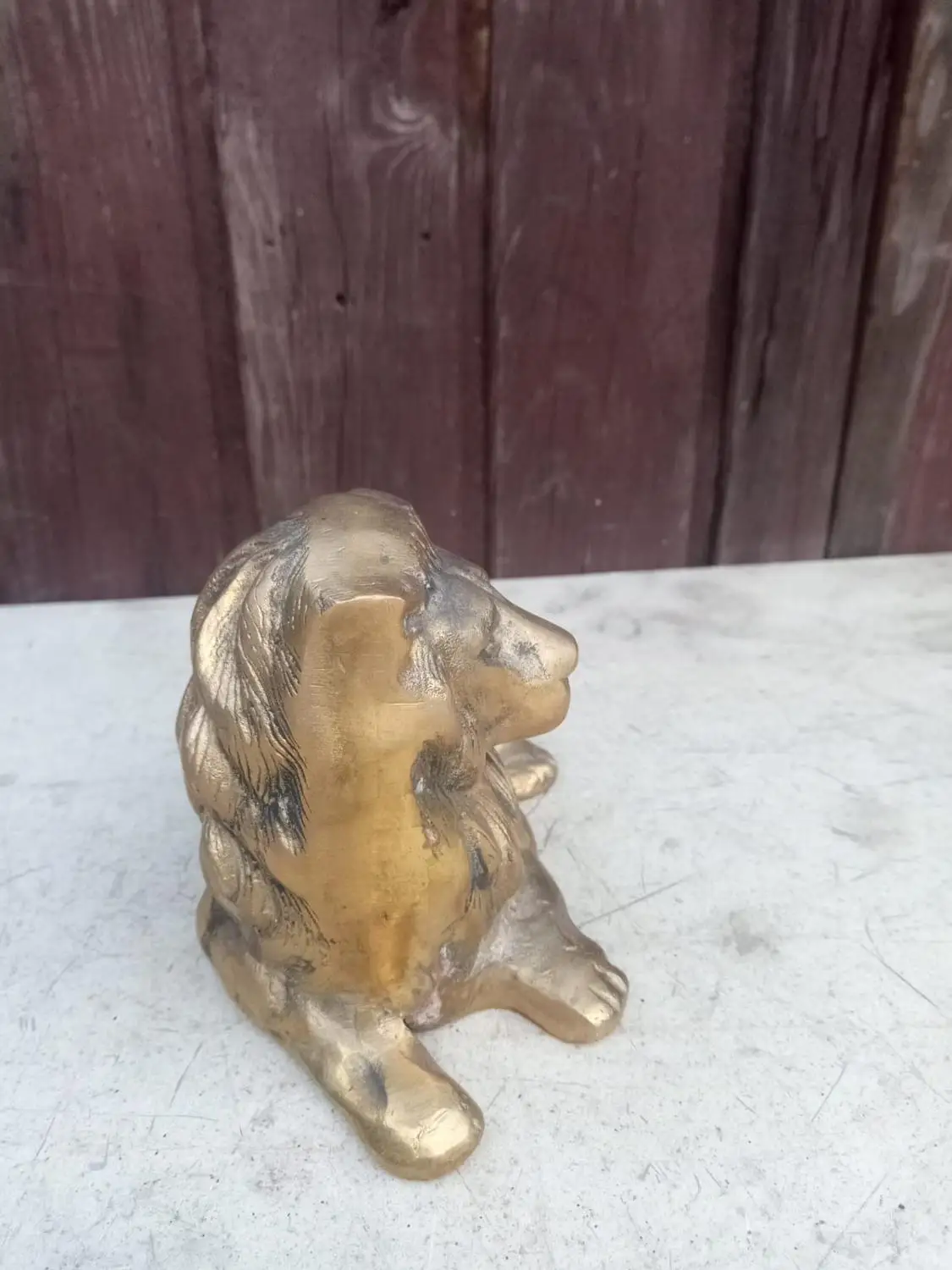 Старинная коллекция медный лев скульптура орнамент литье ручной работы декор