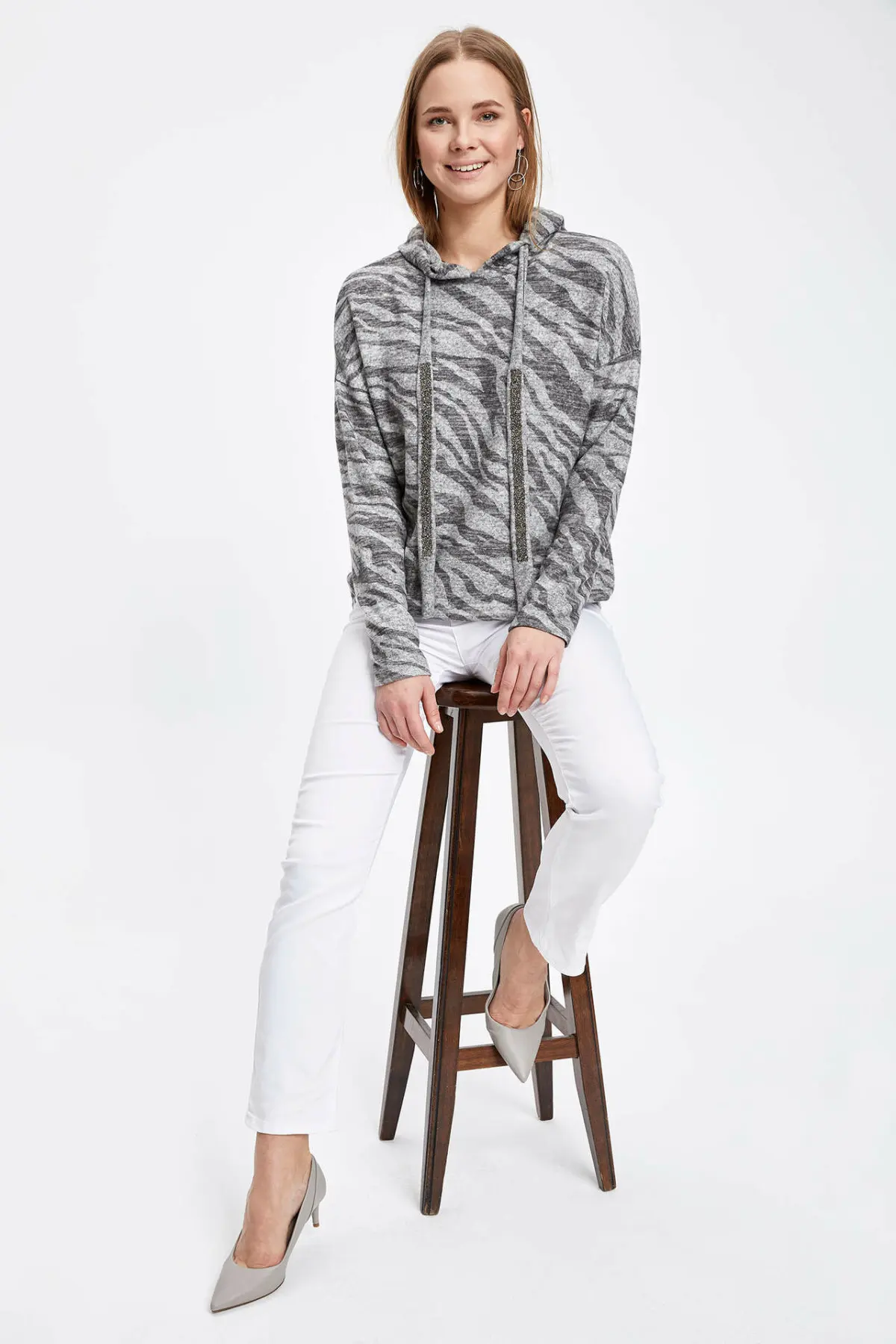 DeFacto стильный женский осенний Повседневный полосатый топ тройники женская