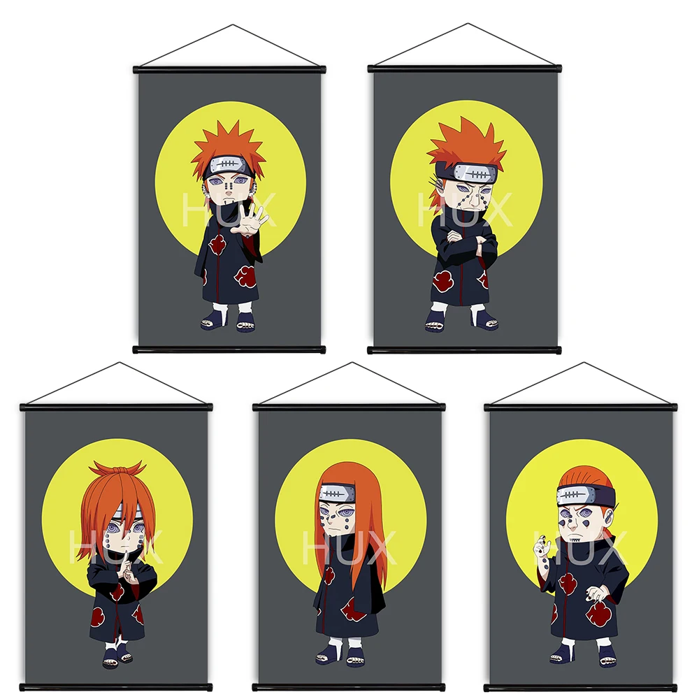 

Japane Anime Naruto Q Version Paine Rokudo Room Decor Scroll Canvas Painting Posters Pictures Prints Wall Art Modern Mural Child