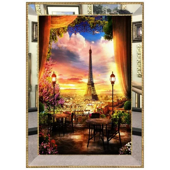 Goedkoop 3D Digitale Canvas Schilderij Met Spiegel Frame 70*100 Cm