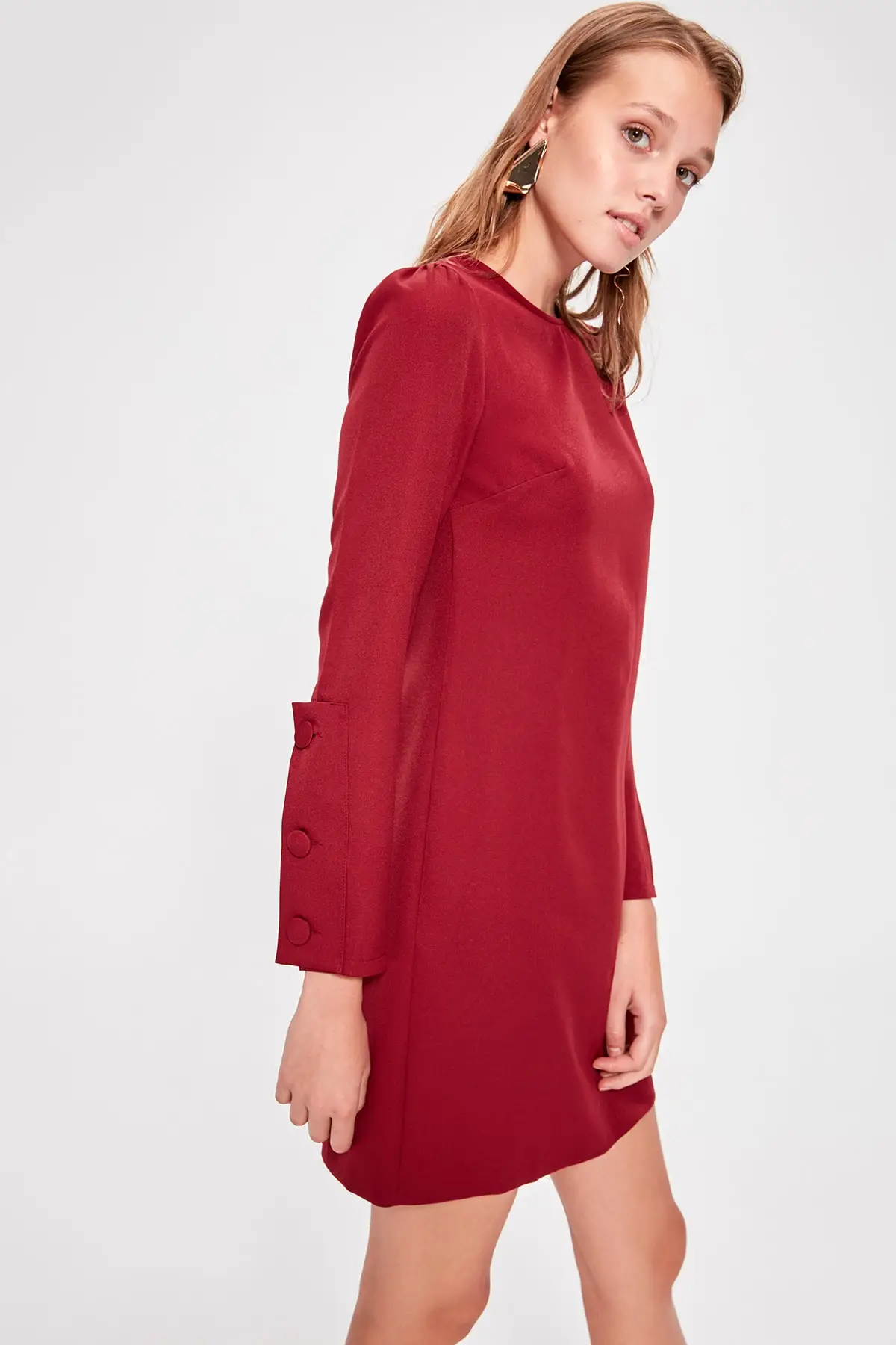 Платье бордового цвета TWOAW20EL1532|Женские платья| |