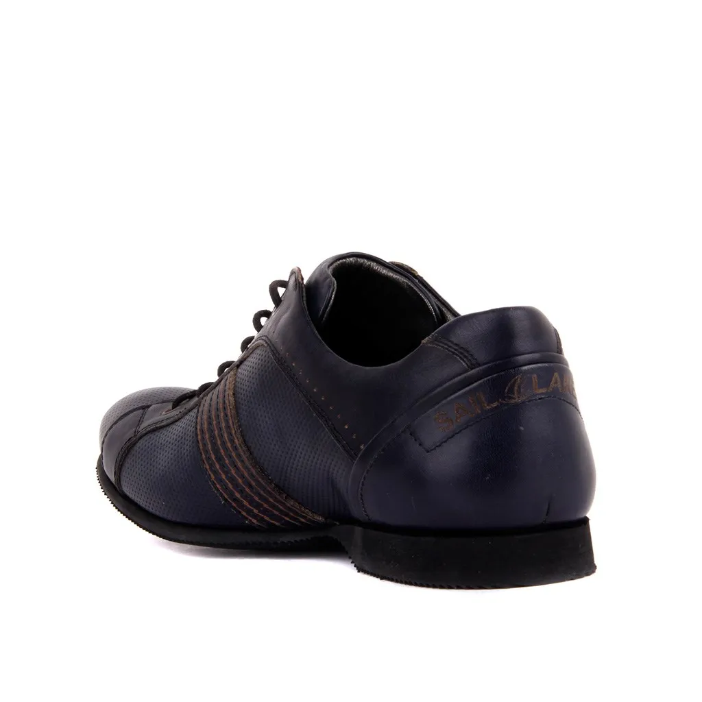 Sail Lakers-Navy Blue Leather Men 'S Shoes | Обувь