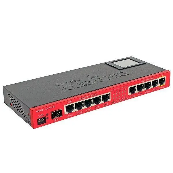 MikroTik RouterBoard RB2011UiAS-IN Роутер 10 Ethernet (5 Gigabit) 1 SFP 128 МБ RAM | Мобильные телефоны и