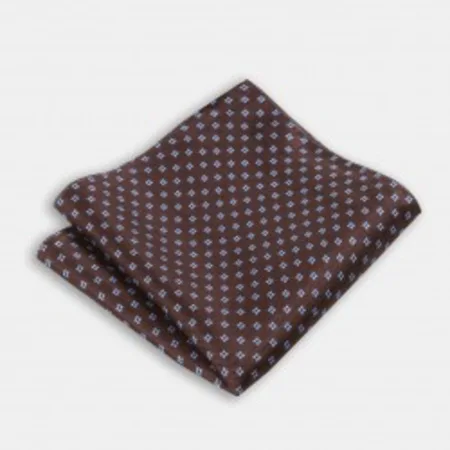 

Blue Print brown silk handkerchief 67827475