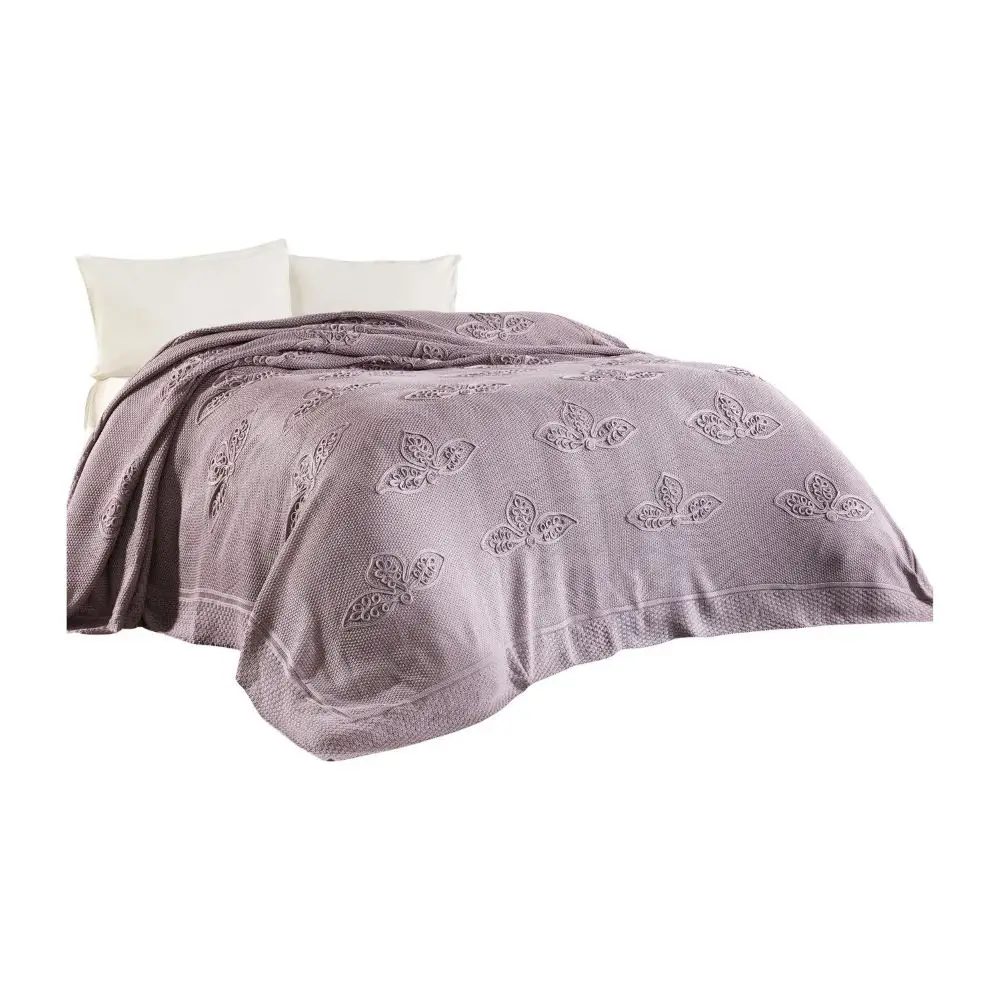 

Gentle Alegra Handmade Knitwear Embroidered Blanket Weight 1kg Size 220x240 cm A Perfect Design With Its Acrylic Stylish Authent