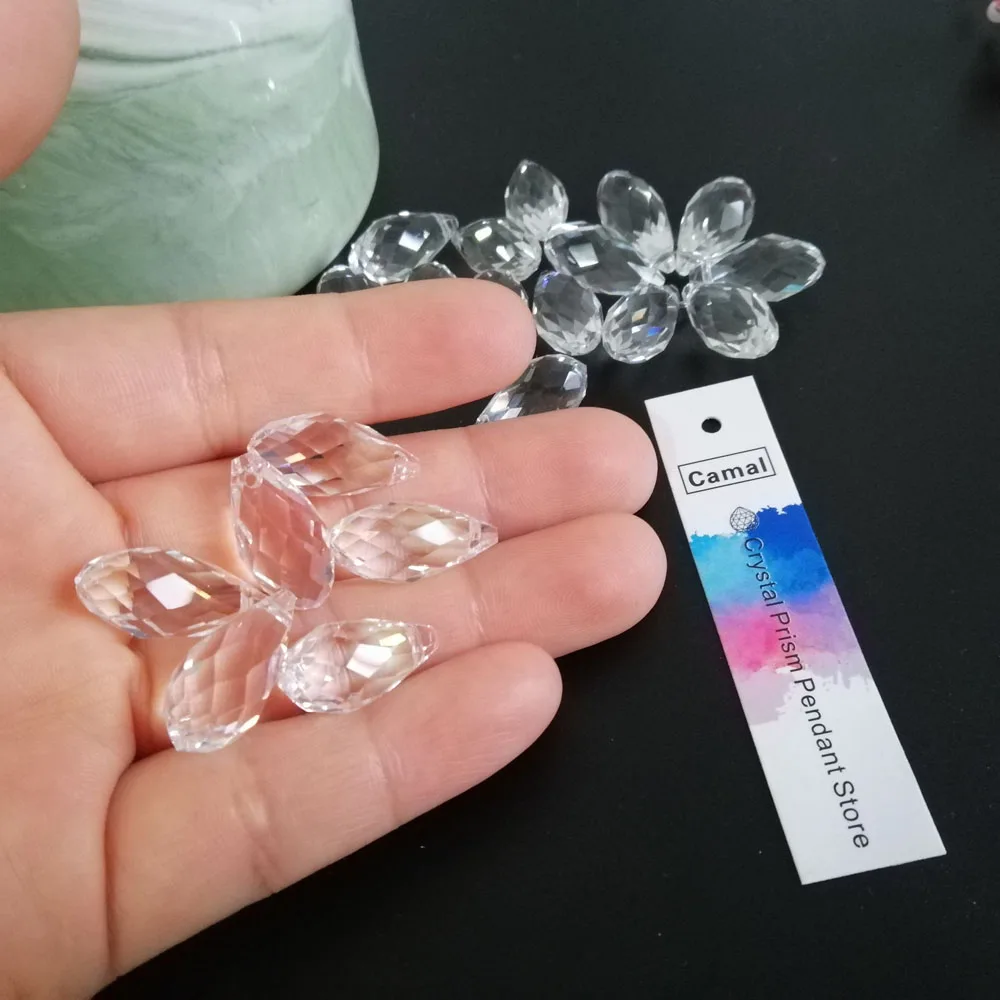 30 шт. подвеска Призма в форме капли воды 20 х0 мм|Люстра хрустальная| |