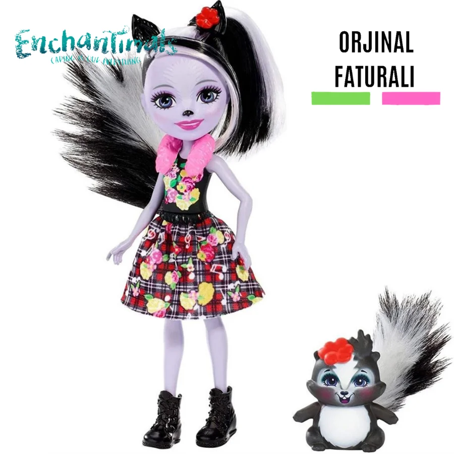 Кукольная база Enchantimals с домашним животным sageskunk и caper fxm72 mattel оригинальная кукла