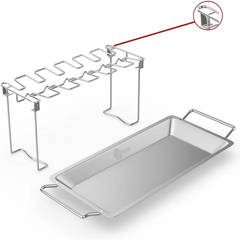 Вертикальная подставка для гриля и барбекю из нержавеющей стали коптильни