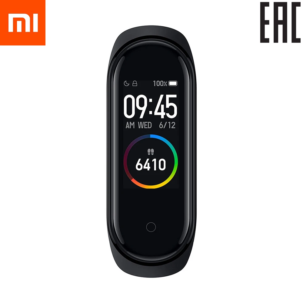 Фитнес браслет Xiaomi Mi Smart Band 4 Версия с NFC/без NFC RU EAC Bluetooth 5.0 LE AMOLED трекер Гарантия 12