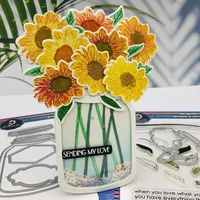 alinacutle clear stamps layered sunflower leaf scrapbooking card album paper craft rubber transparent silicon stamps