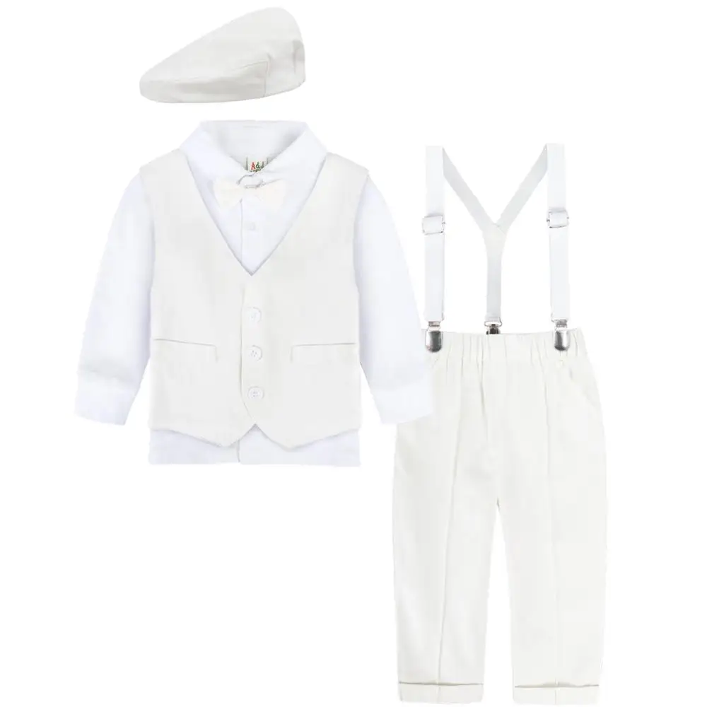 

Baby Boy Baptism Outfit Toddler Easter Party Wedding Suit Infant Formal Gentleman Clothing Set Ceremony Photo shoot Tuxedo