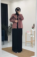 new season women 2 piece jacket dress set islamic clothing abaya kaftan tunic dubai arab muslim islamic fashion turkish quality