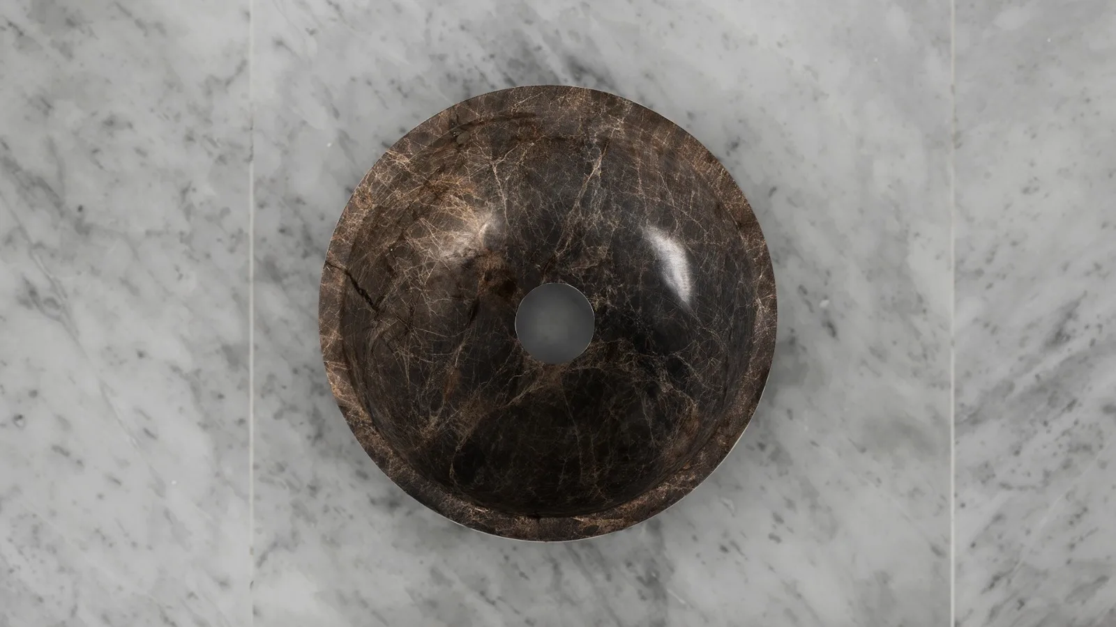 Круглая мраморная темная раковина Emperador миска для умывальника изделия из 100%