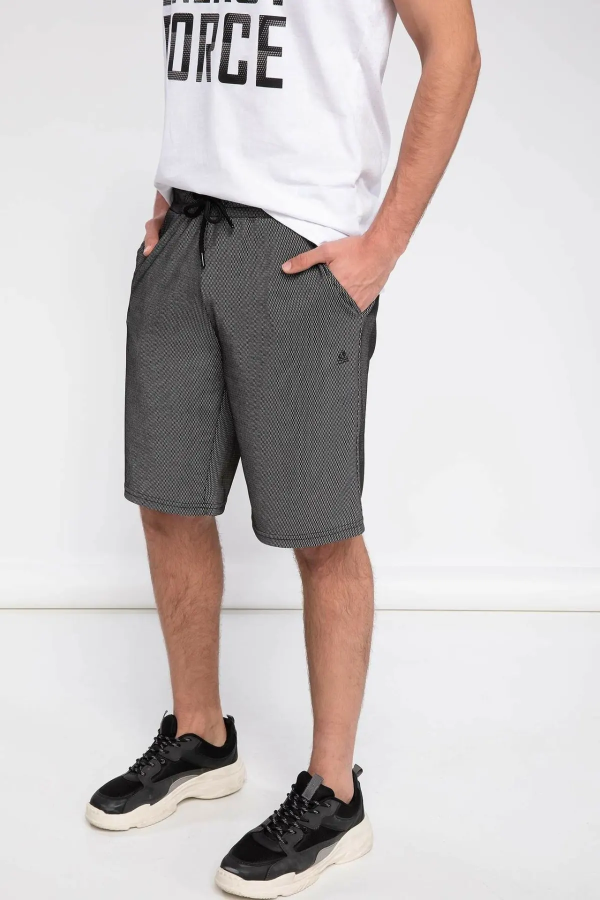 DeFacto модные летние мужские повседневные штаны с завязками на талии спортивные в